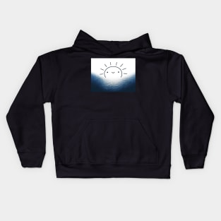 Sun rising over the ocean Kids Hoodie